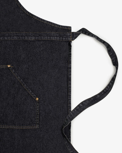 Amarilla  Split-leg Denim Apron  -  Carbon black