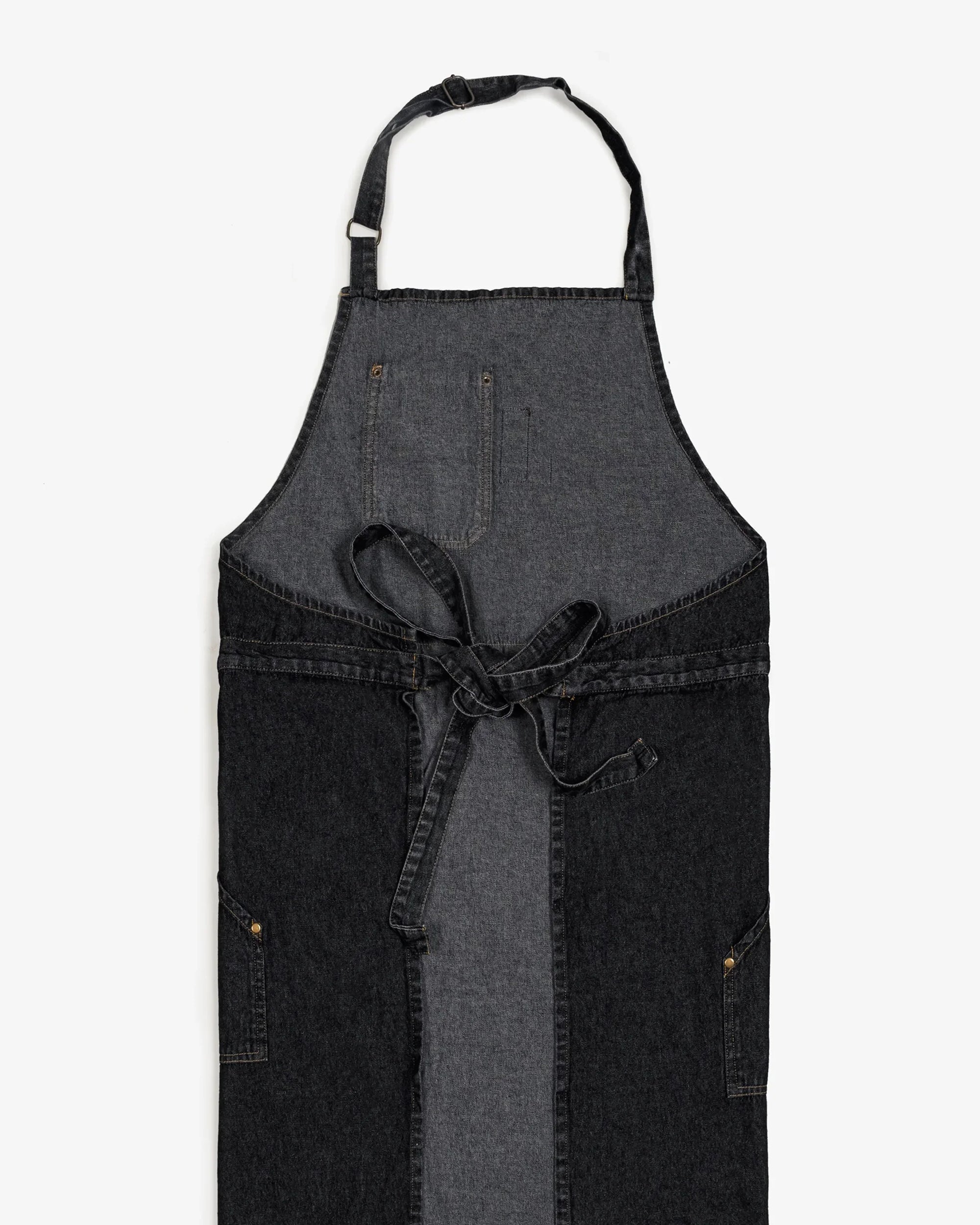 Amarilla  Split-leg Denim Apron  -  Carbon black