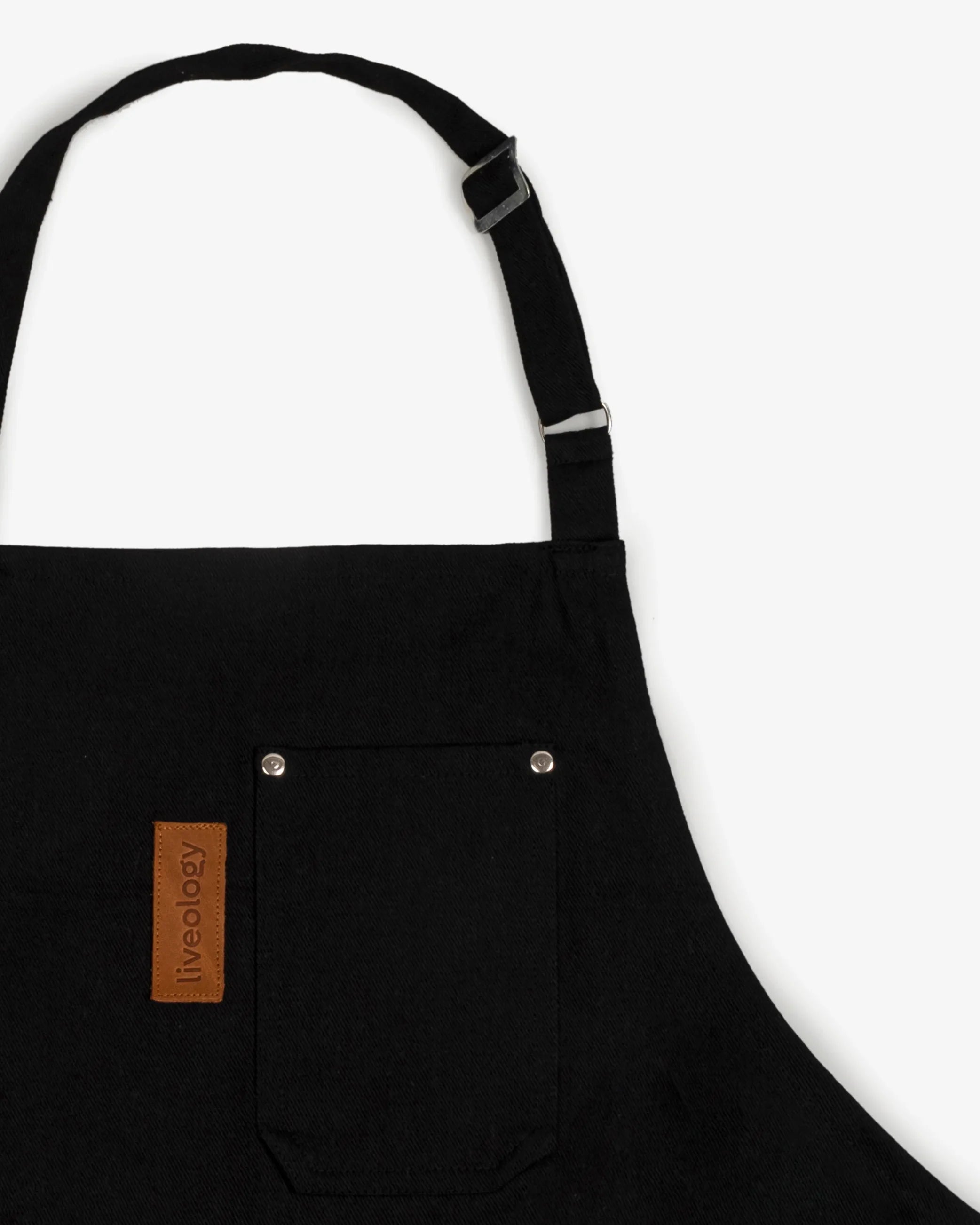 Ebony Black Canvas split leg apron