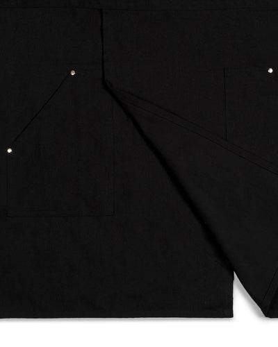 Ebony Black Canvas split leg apron