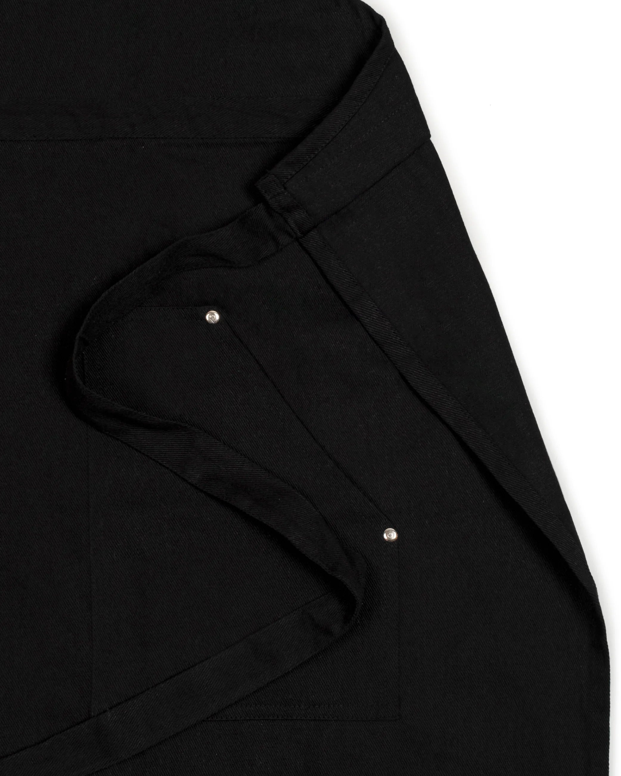 Ebony Black Canvas split leg apron
