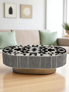 Inlay Jordan Oval Shape Coffee Table - Kingsley