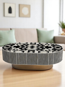 Inlay Jordan Oval Shape Coffee Table - Kingsley