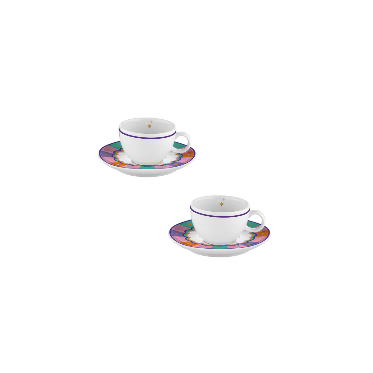 Circus Collection Espresso Cups Set of 2 / Gift Box