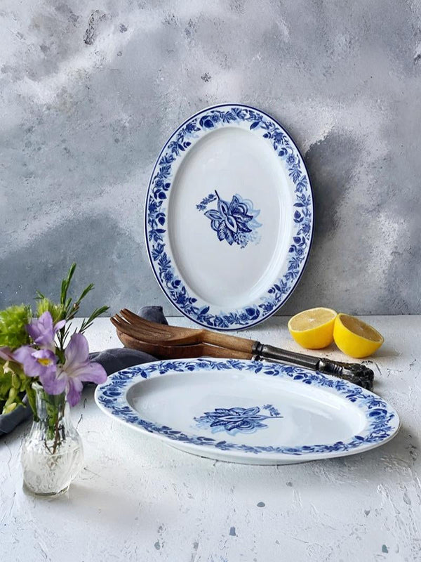 Georgian Garden Oval Serving Plate
