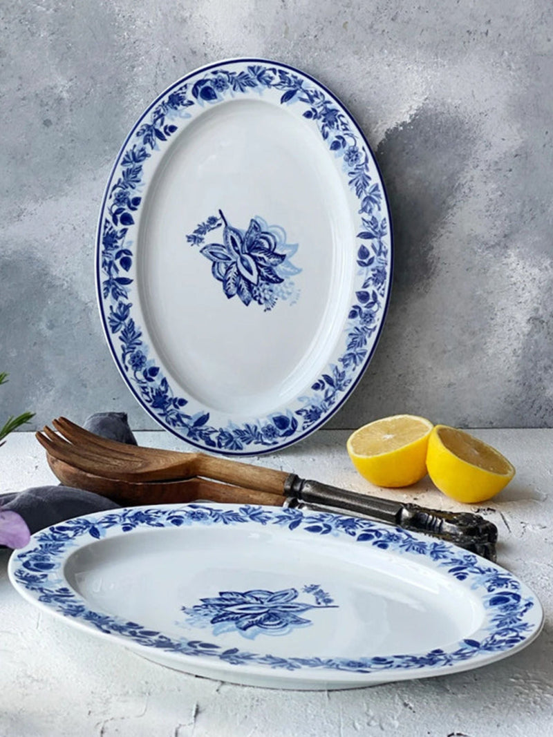 Georgian Garden Oval Serving Plate