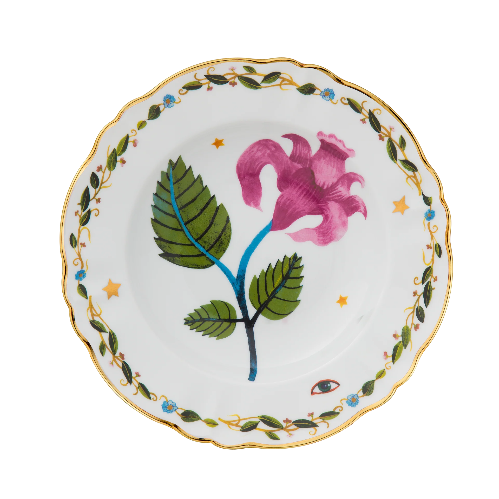 Pink Flower Deep Plate
