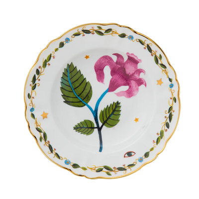 Pink Flower Deep Plate
