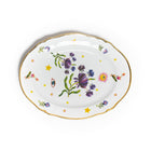 Floral Decal Oval Platter