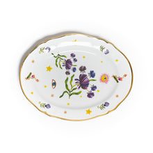 Floral Decal Oval Platter