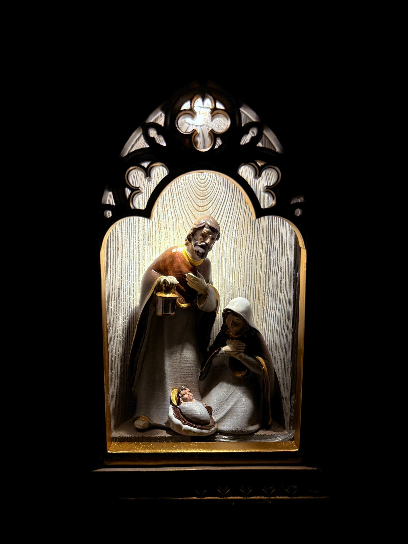 Holy Family Figurine With Led Light