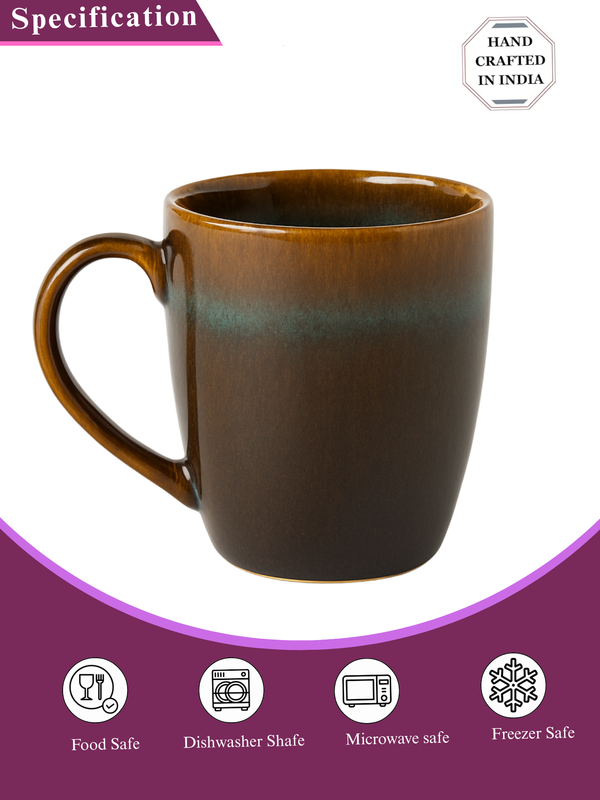 Latte Brown Ceramic Coffee Mug – 350ML