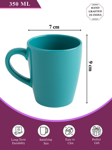Midnight Blue Ceramic Coffee Mug – 350ML Set Of 2