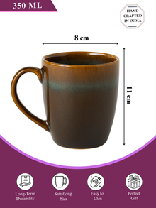 Latte Brown Ceramic Coffee Mug – 350ML