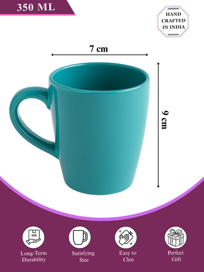 Midnight Blue Ceramic Coffee Mug – 350ML