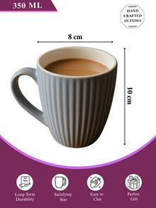 Brown Ceramic Coffee Mug – 350ML