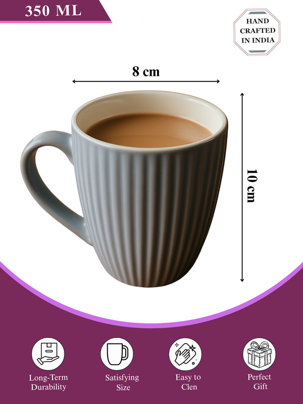 Brown Ceramic Coffee Mug – 350ML