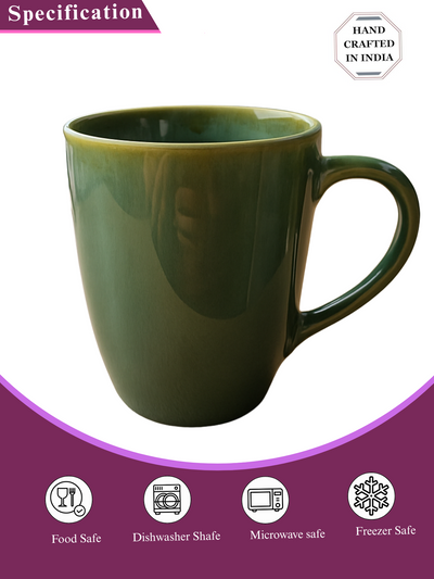 Light Green Ceramic Coffee Mug – 350ML