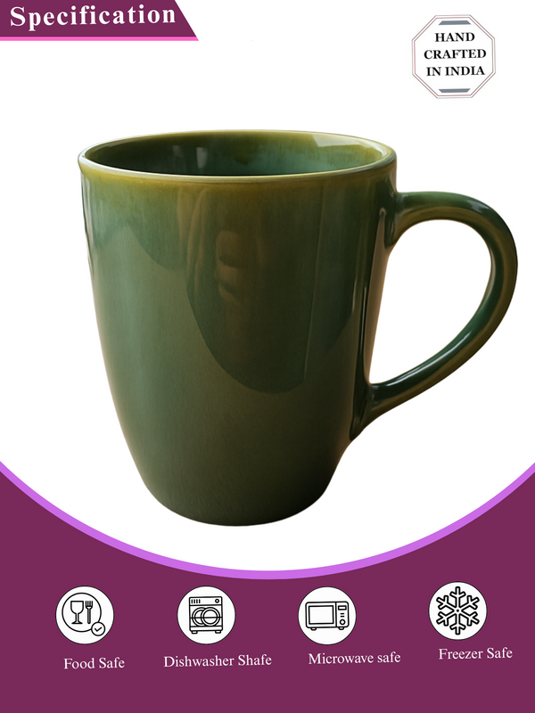 Light Green Ceramic Coffee Mug – 350ML