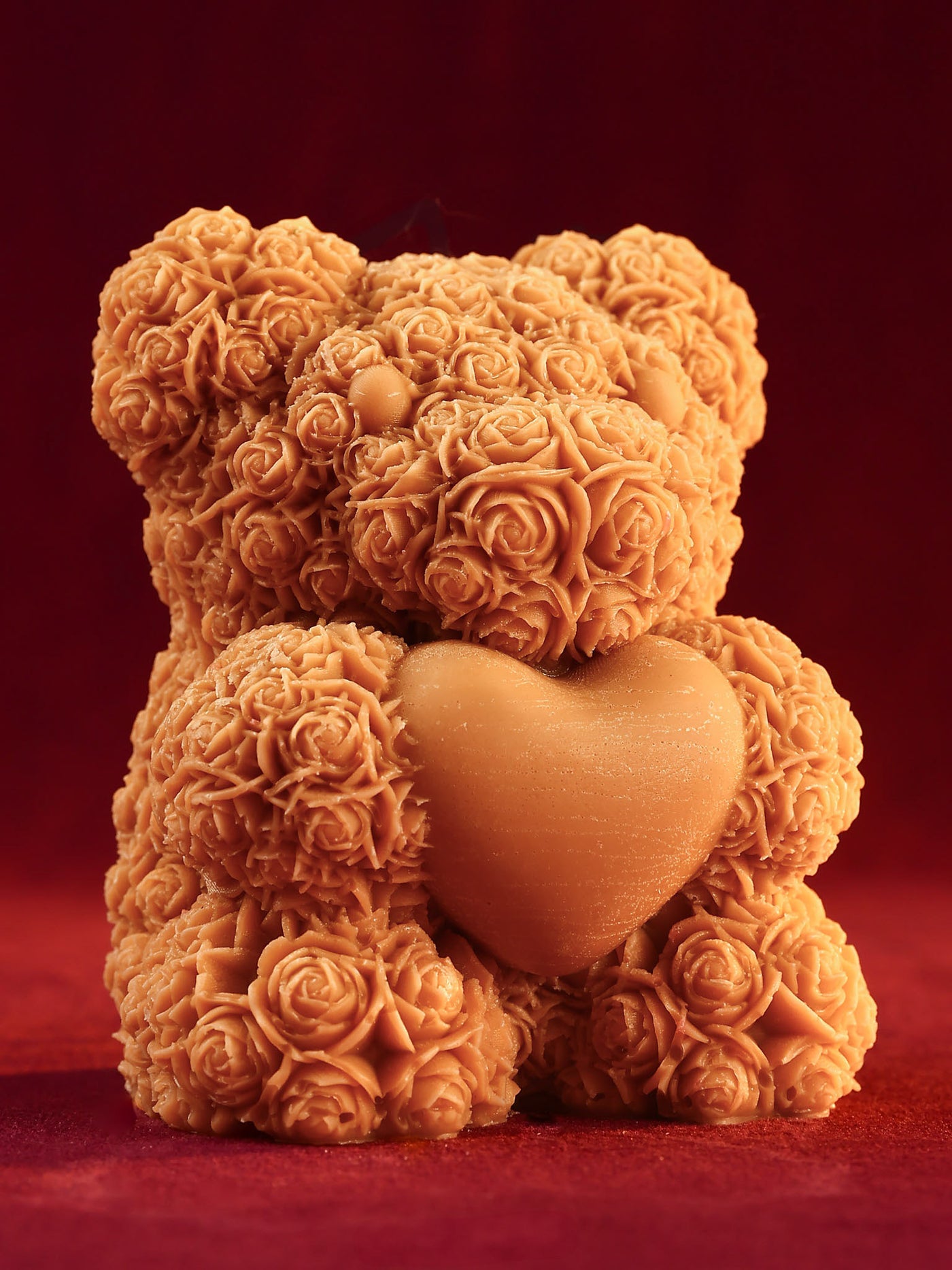 Floral Teddy Heart Soy Candle