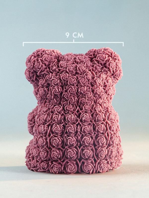 Floral Teddy Heart Soy Candle