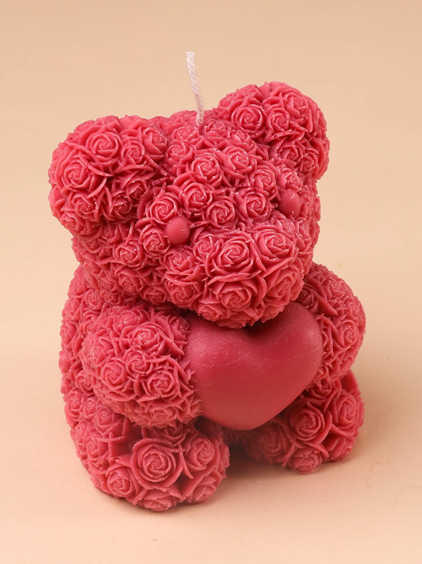 Floral Teddy Heart Soy Candle