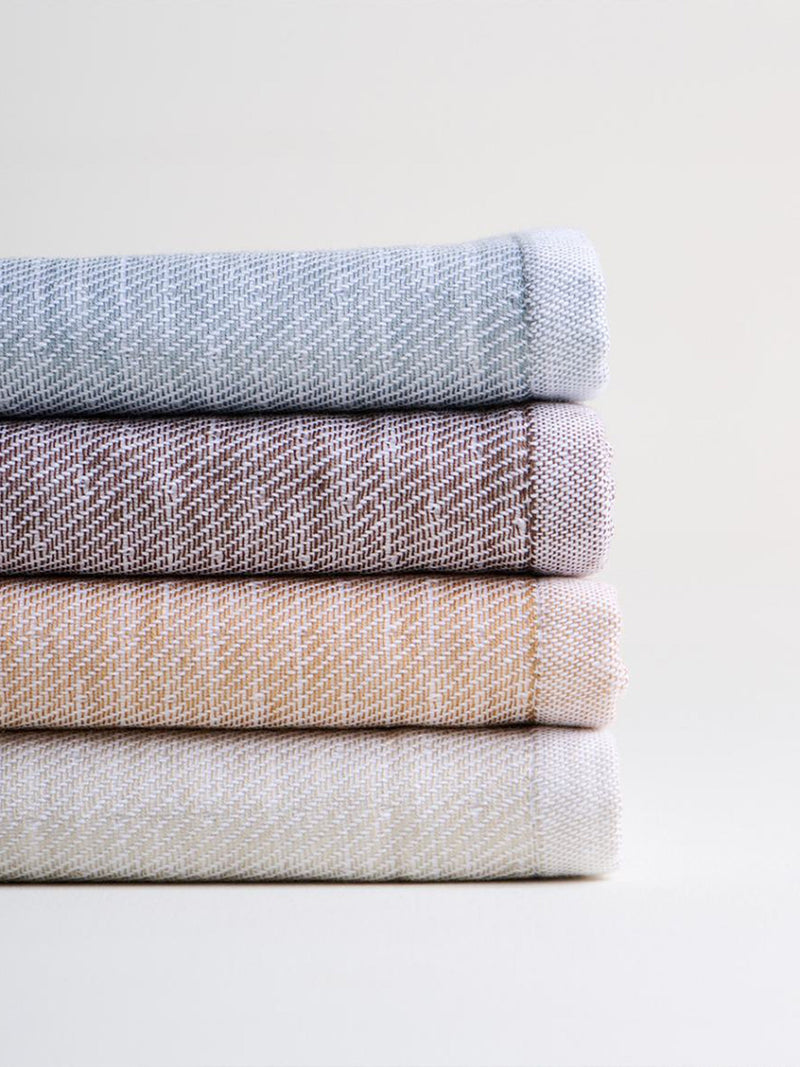 Earth Stucco Cotton Bamboo Hammam Terry Bath Towel Burlap