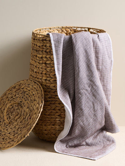 Earth Stucco Cotton Bamboo Hammam Terry Bath Towel Peat