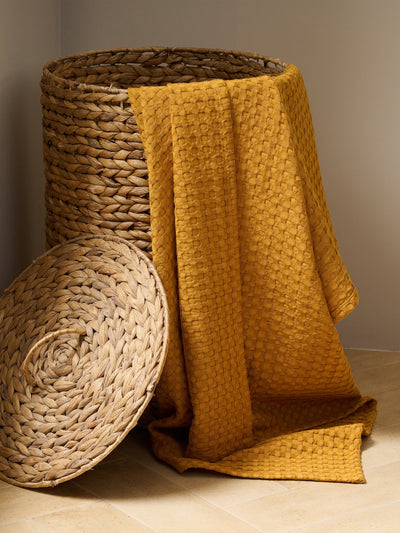 Honeycomb Cotton Bamboo Waffle Bath Towel 
 | Ochre