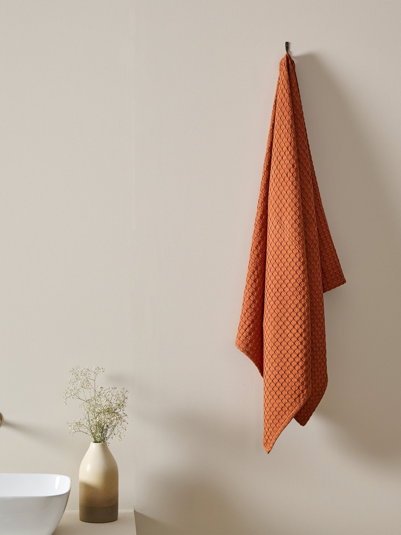 Honeycomb Cotton Bamboo Waffle Bath Towel 
 | Sienna