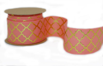 Gold Quatrefoil Ribbon