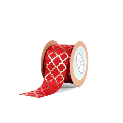 Gold Quatrefoil Ribbon