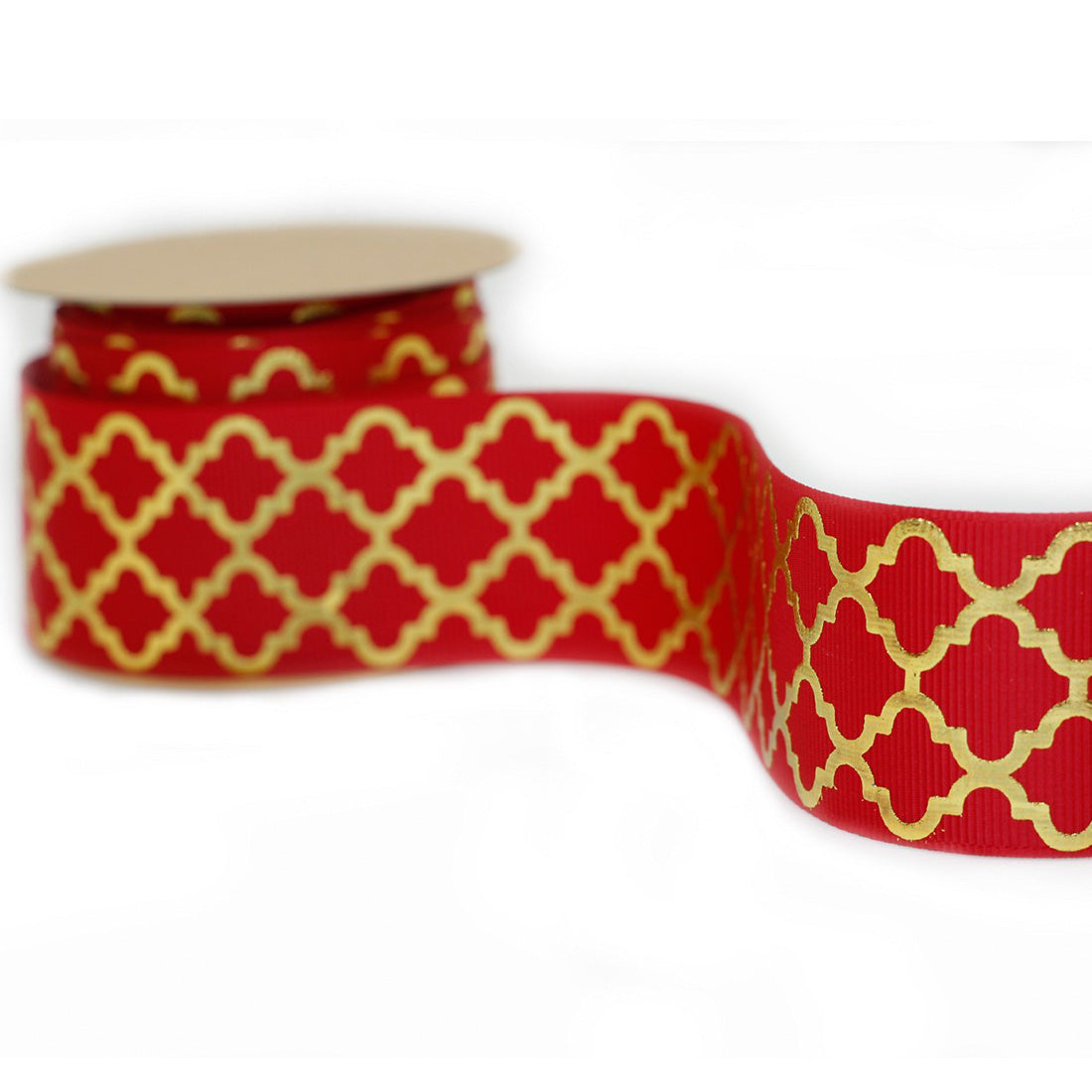 Gold Quatrefoil Ribbon