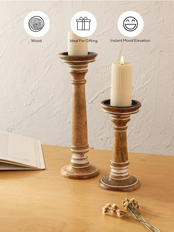 Deheri Candle Stand & Khubani Runner Gift Box (Camel Brown)