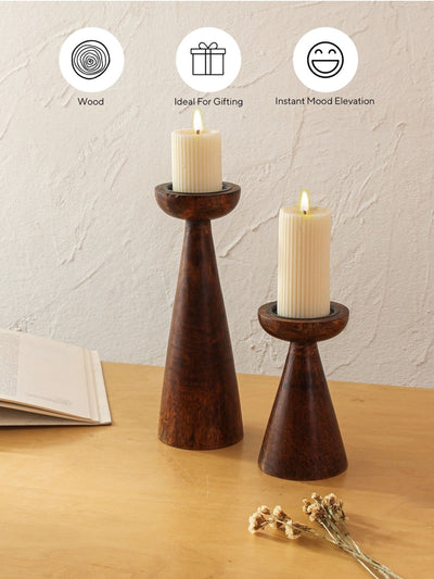 Saddle Candle Stand Gift Box - Coffee Brown