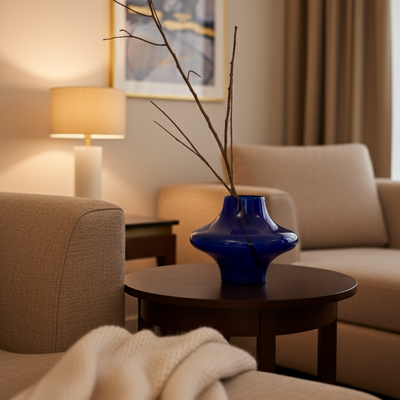 Orbit - Cobalt Blue Glass Vase