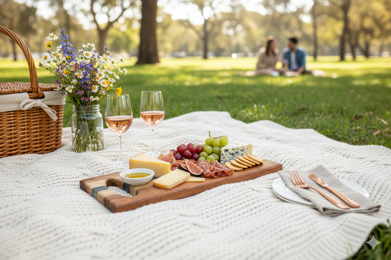 Handcrafted Acacia Wood & Grey Epoxy Serving Board