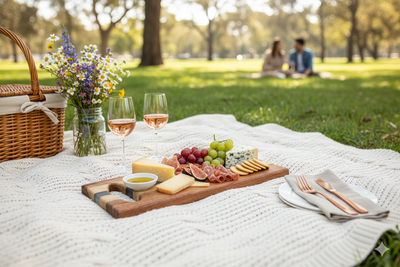 Handcrafted Acacia Wood & Grey Epoxy Serving Board