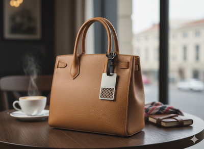 Silver Luggage Tag – Customizable Travel Elegance