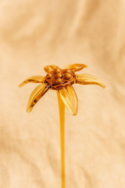 Golden Ember Lily— Handblown Glass Bouquet
