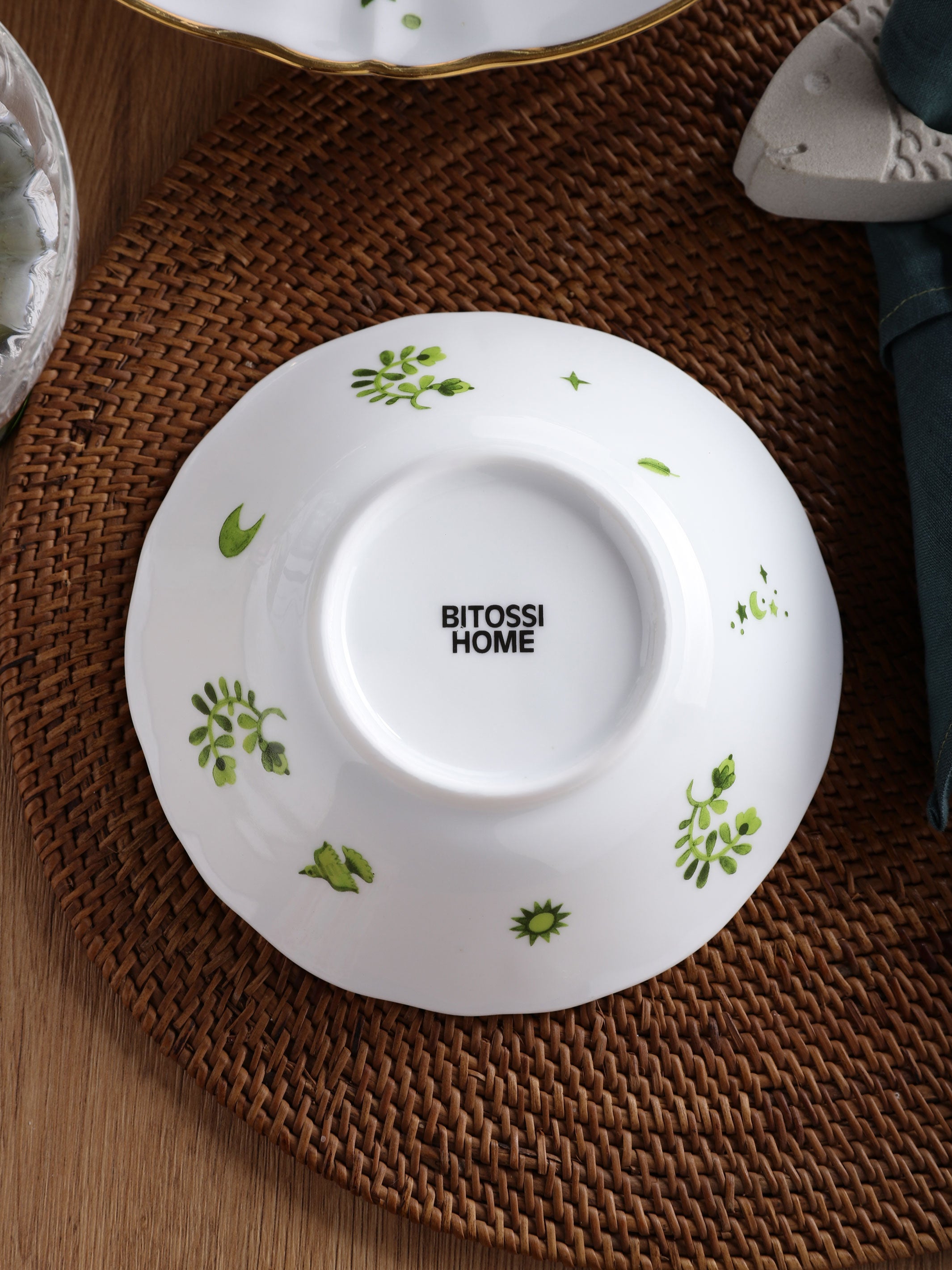 Green Floral Bowl