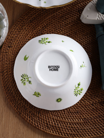Green Floral Bowl