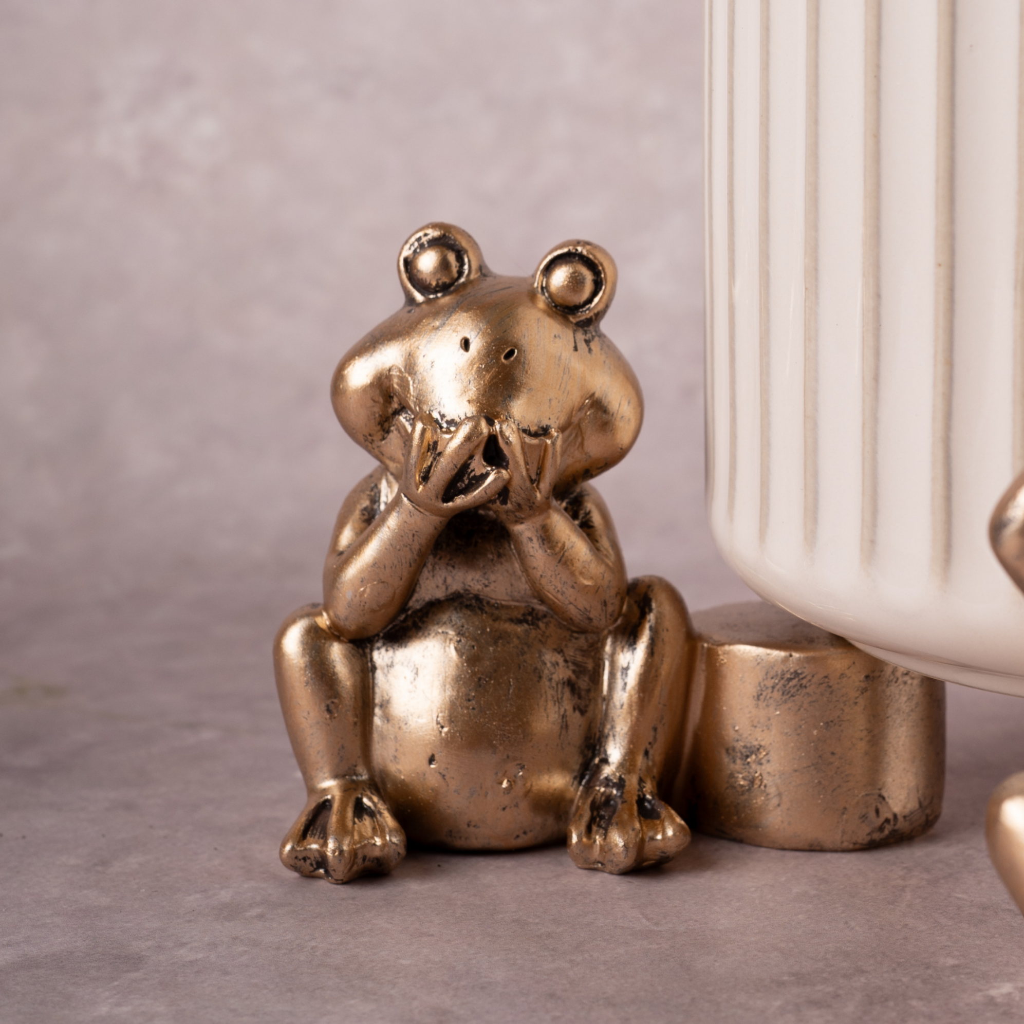 Three Frogs of Wisdom - Set of 3 (Gold)
