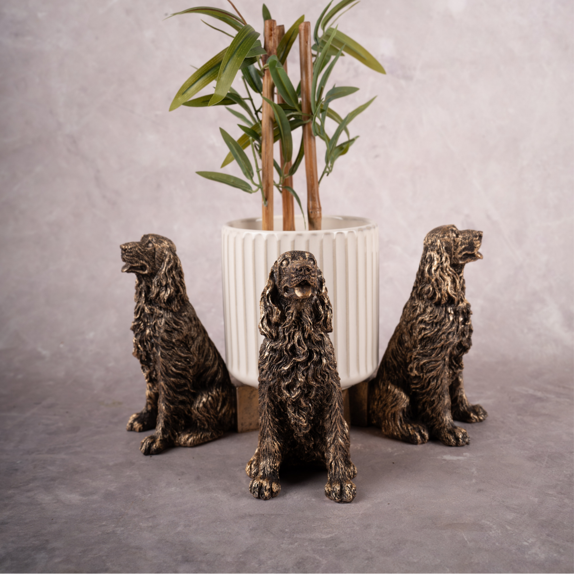 The Garden Spaniels - Set of 3 (Gold)