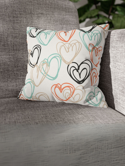 Heart Whisper Cushion Cover for Valentine - Velvet - 16x16in