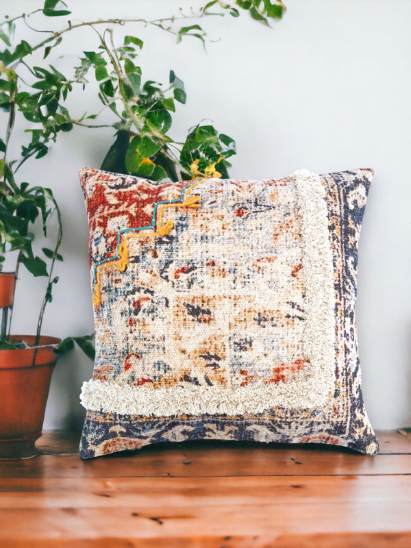 Cushion Cover - Hac Embroidered Cotton
