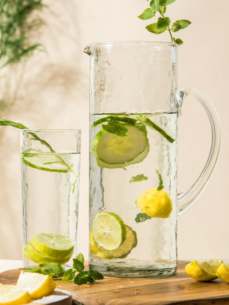 Hammered Glass Pitcher