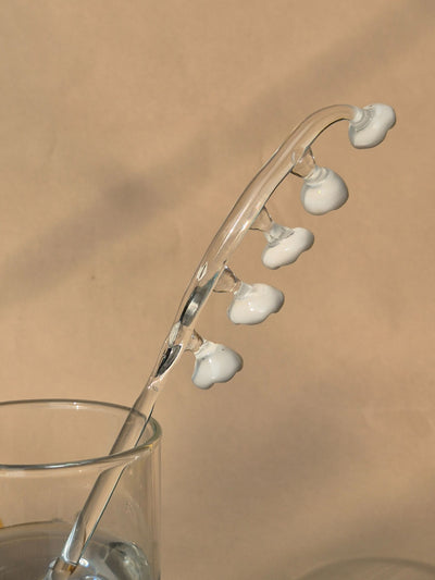 Handblown Glass Stirrers- Flower Buds