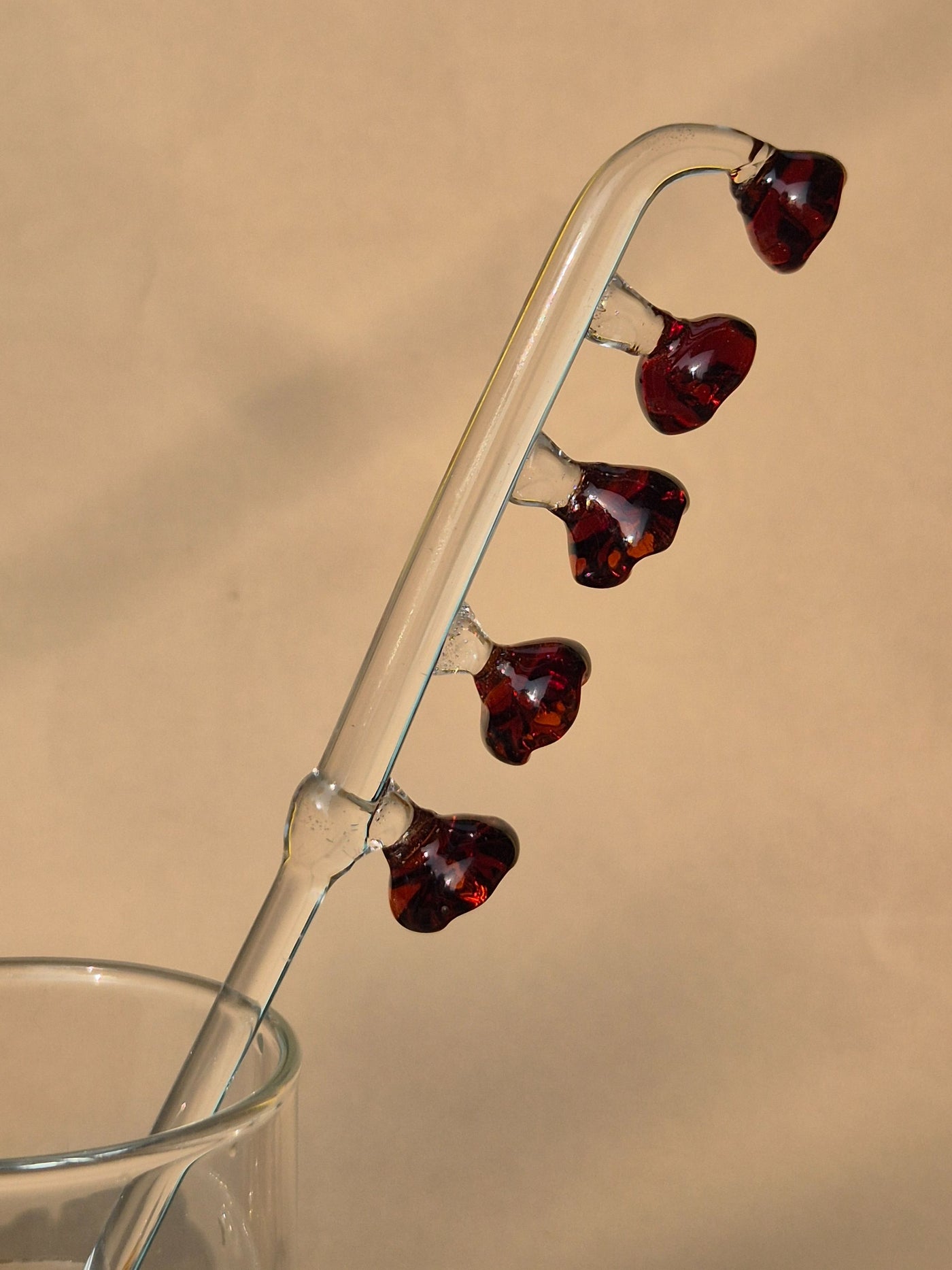 Handblown Glass Stirrers- Flower Buds