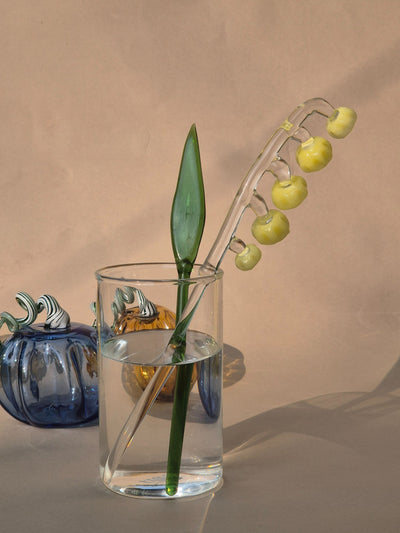 Handblown Glass Stirrers- Flower Buds